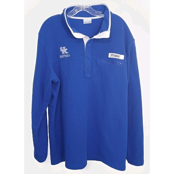 Men's Columbia University of Kentucky Wildcats 1/4 Quarter Zip Fleece... - Picture 2 of 16